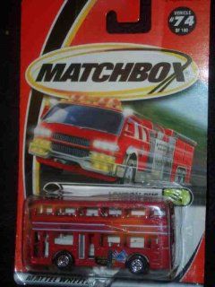 LONDON BUS Matchbox #74 Red Double Decker London Bus 1:64 Scale Collectible Die Cast Car: Toys & Games