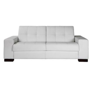 Eurosace Luxury Elite 84.6 Leather Sleeper Sofa ELTL10 Color: Rojo Coral