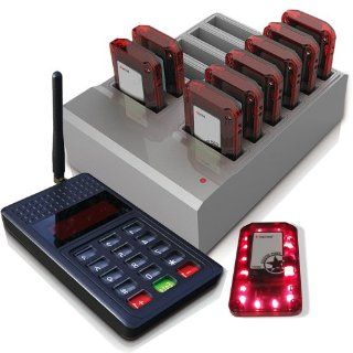 Long Range Pisector Pager Digital Coaster 2.0 Paging System, Restaurant Pager Coaster Style System, red LED Lights (Set of 12) : Electronics