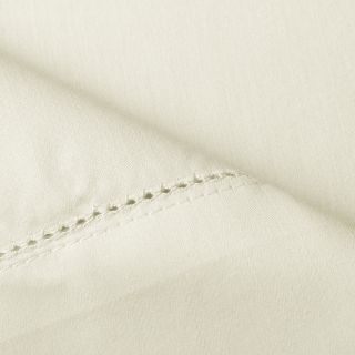 Elite Home Products, Inc 400 Thread Count Sedona Cotton Rich Solid Sheet Set Ivory Size Twin