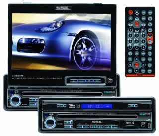 SSL SD704M In Dash Multi Media Receiver 7" Flip Out Widescreen Touchscreen TFT Monitor, USB and SD/MMC Card Ports, A/V Input, 85W x 4 Channels : Vehicle Dvd Players : Car Electronics