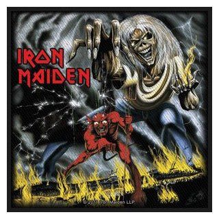 Rockabilia Iron Maiden Number Of The Beast Woven Patch: Novelty Applique Patches: Clothing