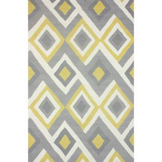 Nuloom Handmade Geometric Triangle Grey Rug (5 X 8)