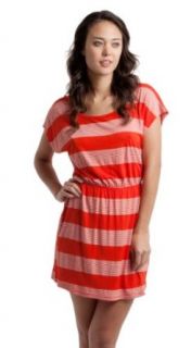 Rip Curl Seaside Stripe Dress, Orange, Small at  Womens Clothing store