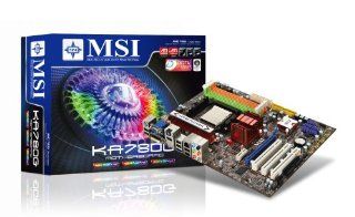 MSI KA780G F AM2+/AM2 AMD 780G HDMI 140 Watt Phenom Supported, EZ OC Switch, ATI Hybrid Crossfire Motherboard: Electronics