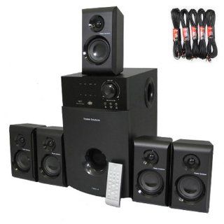 Theater Solutions 5.1 Home Theater Speaker System with Tuner and Five 25' Extension Cables TS514 5: Electronics