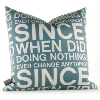 Inhabit Graphic Pillows Since When Synthetic Pillow SWCFxxP Size 18 x 18, 