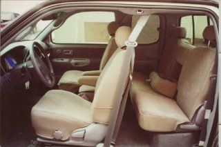 Exact Seat Covers, TD2 T785/T786 V4, 2000 2004 Toyota Tundra Access Cab Front and Back Seat Covers, Taupe Velour: Automotive