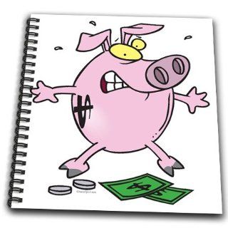 db_104089_1 Dooni Designs Random Toons   Funny Nervous Piggy Bank   Drawing Book   Drawing Book 8 x 8 inch: