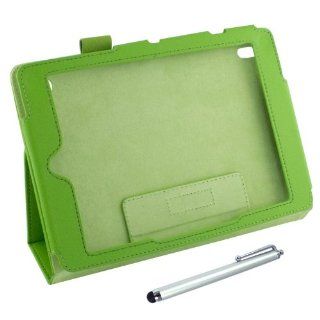 Generic Stand Folio Leather Case Cover Pouch For Iconia Tab A1 810 7.9" Green: Computers & Accessories