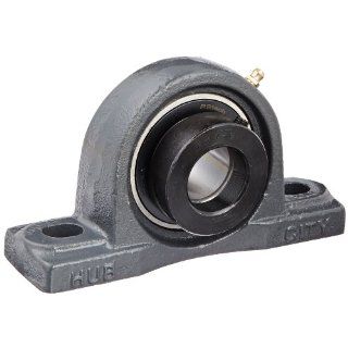 Hub City PB220DRWX1 1/4 Pillow Block Mounted Bearing, Normal Duty, Low Shaft Height, Relube, Eccentric Locking Collar, Wide Inner Race, Ductile Housing, 1 1/4" Bore, 2.22" Length Through Bore, 1.812" Base To Height: Industrial & Scientif