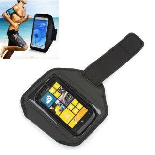 Armband Exercise Workout Case with Key holder that fits Nokia Lumia 822 with an Otterbox Defender or Commuter Case on it..: Cell Phones & Accessories
