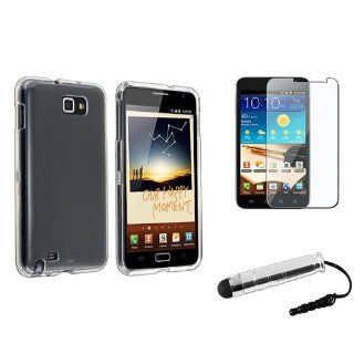 eForCity Clear Crystal Hard plastic Case with FREE LCD Cover + Stylus Pen compatible with Samsung? Galaxy Note LTE SGH i717 Cell Phones & Accessories