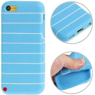 Generic Stripes Pattern TPU Protective Gel Rubber Case Cover for Apple iPhone 5C Blue Cell Phones & Accessories
