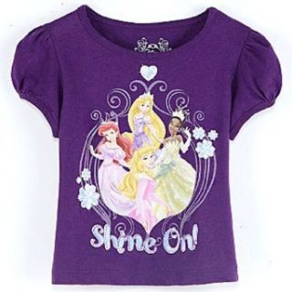 Disney Princess Toddler Girls Glittery Tee Shine On (2T): Clothing