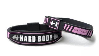 Body Building Silicone Bracelet PINK (SMALL 6.7 inches): Fitness Bracelet Pink: Jewelry