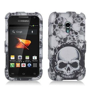 Black White Skull Hard Cover Case for Samsung Galaxy Rush SPH M830: Cell Phones & Accessories