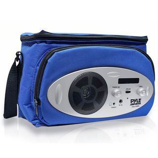 Pylesports Blue Cooler Bag With Built In Am/fm Radio, Headphone Output And Aux In For Mp3 Players