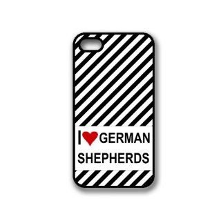 Love Heart German Shepherds iPhone 4 Case   Fits iPhone 4 & iPhone 4S: Cell Phones & Accessories