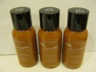 L'oreal HIP High Intensity Pigments Flawless Liquid Makeup SPF 15 Foundation Makeup #824 Terra (3 Pack) : Beauty