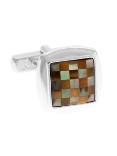 Checker Pillow Square Cufflinks by Thompson London