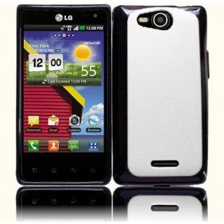 Soft Skin Case Fits LG VS840 Lucid 4G Hybrid TPU White Black Verizon: Cell Phones & Accessories