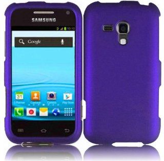 Purple Hard Cover Case for Samsung Galaxy Rush SPH M830 Cell Phones & Accessories