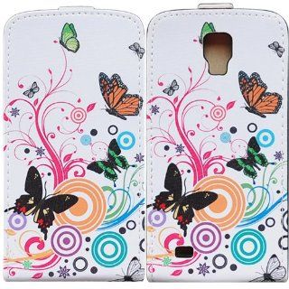 Bfun New Butterfly Flip Leather Cover Case for Samsung Galaxy S4 Active i9295: Cell Phones & Accessories