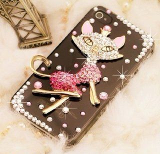 Diamond Cute Lovely Charm Fox Animal Gift woman lady Hard Cover Skin Case For iPhone 4 4G 4S: Cell Phones & Accessories