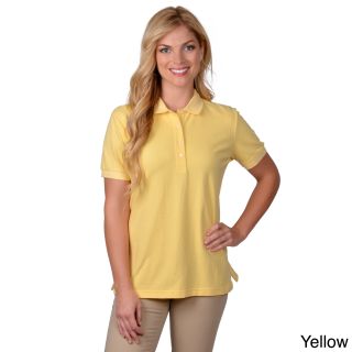 Journee Collection Journee Collection Womens Short sleeve Solid colored Polo Shirt Yellow Size M (8 : 10)