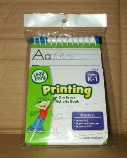 Leap Frog Printing Dry Erase Activity Book   Grades K 1: Toys & Games