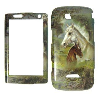 Samsung Sidekick 4G T839 T Mobile   Horses & Trees Colorful Painting Hard Case, Cover, Snap On, Faceplate: Cell Phones & Accessories