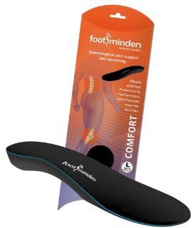 Footminders Comfort Orthotic Arch Support Insoles for Sport Shoes and Work Boots (Pair)   Relief for Foot Pain Due to Flat Feet and Plantar Fasciitis (MEDIUM: Men 7   9 Women 8  10): Health & Personal Care