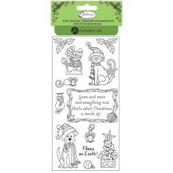 Outlines Clear Stamps 4 X8   Furry Christmas