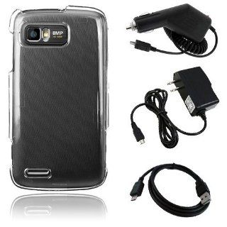 Motorola Atrix 2 MB865   Clear Crystal Hard Plastic Case Cover + Car Charger + Home/Travel Charger + USB Data Sync Cable [AccessoryOne Brand]: Cell Phones & Accessories