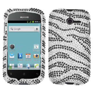 Asmyna HWM866HPCDM010NP Luxurious Dazzling Diamante Bling Case for Huawei Ascend 2   1 Pack   Retail Packaging   Black Zebra: Cell Phones & Accessories