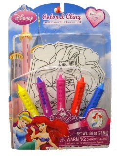 Disney Princess 5 Bath Crayons and Character Decal Coloring Set. Color and Cling. : Baby