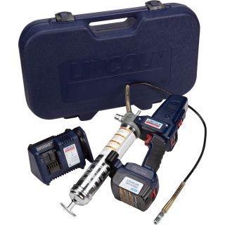 Lincoln Li-Ion PowerLuber Grease Gun Kit — 18 Volt, 7,500 PSI, Model# 1862  Cordless Grease Guns   Accessories