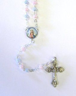 Holy Rosary with Pink and Blue Beads: Unknown: Baby
