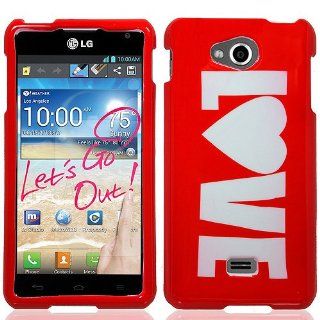 Red Love Hard Cover Case for LG Spirit 4G MS870 Cell Phones & Accessories