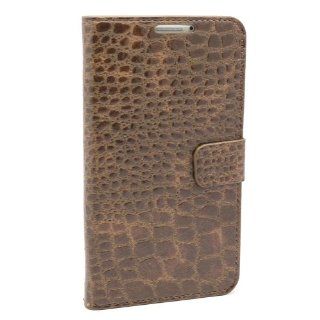 Pdncase Samsung N7105 Case Premium Leather Cover Wallet Type Compatible for Samsung Galaxy Note 2 Colour Brown: Cell Phones & Accessories