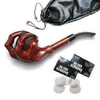 Pear Wood Hand Carved Tobacco Smoking Pipe Claw + Pouch: Everything Else