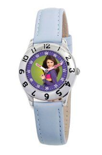 Disney Wizards of Waverly Kids' D850S400 Alexandra Time Teacher Blue Leather Strap Watch: Watches