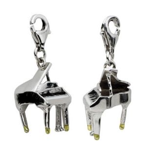 3d enameled piano charm in sterling silver orig $ 45 00 now $ 38 25