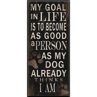 My Goal Ready to hang Wood Pet Plaque
