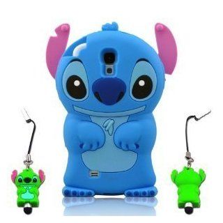I Need 3D Adorable Stitch & Lilo Soft Silicon Case Cover Compatible for Samsung Galaxy S4 SIV i9500(Sky Blue): Cell Phones & Accessories
