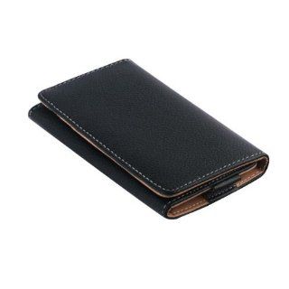 Generic Synthetic PU Leather Wallet Case Pouch with Card Slot Compatible for Apple iPhone 4 4G 4S Color Black: Cell Phones & Accessories