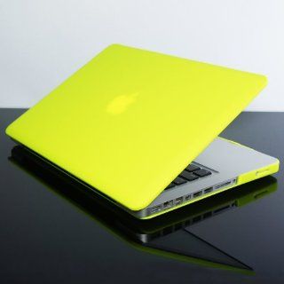TopCase Rubberized Neon Yellow Hard Case Cover for Macbook Pro 13 inch 13" (A1278 / with or without Thunderbolt) Aluminum Unibody   NOT FOR RETINA DISPLAY   with TopCase Mouse Pad: Computers & Accessories
