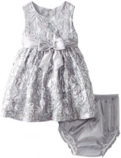 Rare Editions Baby Baby girls Infant Floral Soutach Dress: Clothing