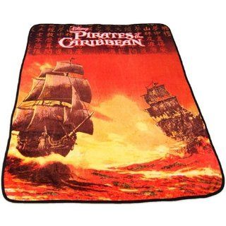 Disney Pirates Of the Caribbean Micro Fleece Deluxe Throw Blanket : Camping Blankets : Sports & Outdoors